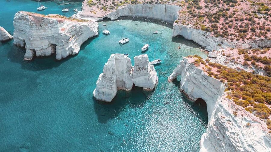 Milos: Kleftiko Semi Private Sailing Cruise with Lunch - Starting in Adamas at 10:00