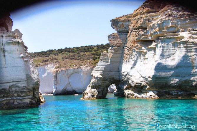 Milos Sailing Tour with snorkeling and lunch - Snorkeling, underwater photos, and the small boat