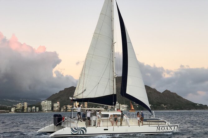 Moana’s Swim’n’Sail Cocktail Cruise Along the Waikiki Coast - Passing Diamond Head State Monument