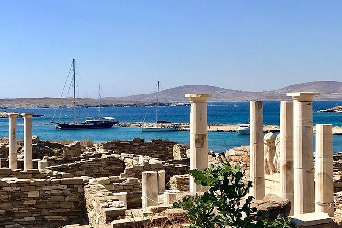 Mykonos Sail Cruise to Rhenia, Guided Tour of Delos, Lunch&Drinks - Rhenia: Two Hours in Clear Water