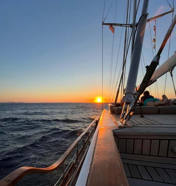 Mykonos: Sunset Sail Cruise to Rhenia, Beach Hopping, Dinner - Starting near Paradise Beach and getting settled