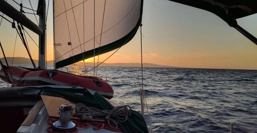 Neos Marmaras: Sunset West Sithonia Islets Sailboat Tour - Leaving Neos Marmaras for the open Aegean
