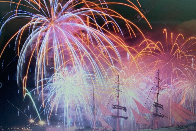 New Year's Eve on a Sailboat with Fireworks display in Lisbon - The Monument to the Discoveries from the water