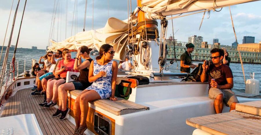New York City: Sunset Sail Aboard a Schooner - Boarding at Chelsea Piers, Before the City Turns Gold
