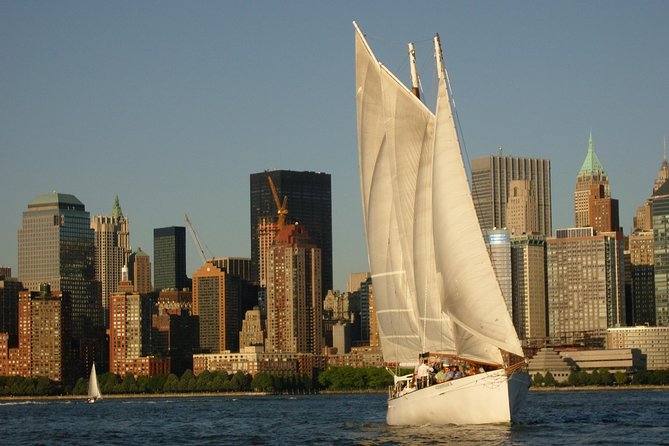 New York Sunset Schooner Cruise on the Hudson River - Manhattan at golden hour