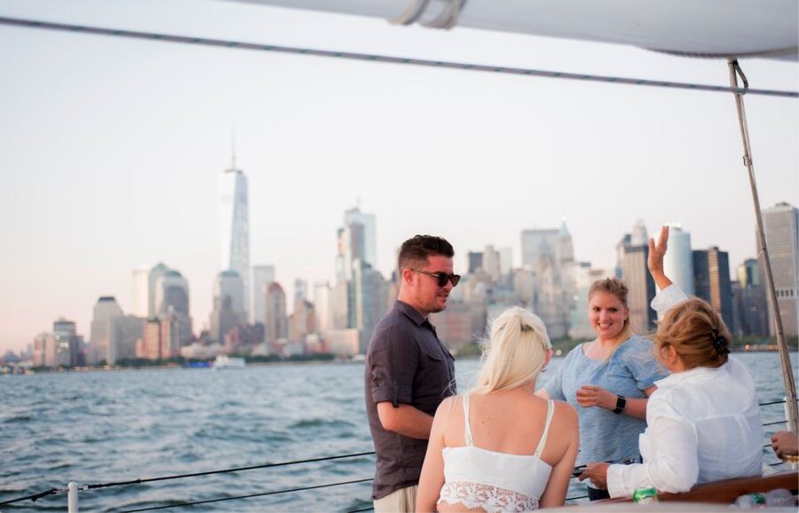 NYC: Statue of Liberty Cruise aboard a Classic Sailboat - Leaving Chelsea Piers for the Hudson