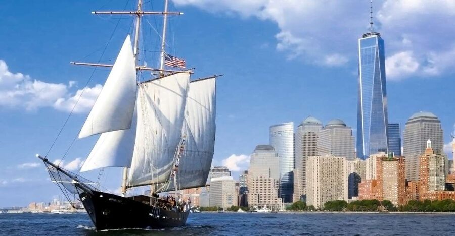 NYC: Statue of Liberty Day Sail with Onboard Bar - One World Trade Center and The Battery