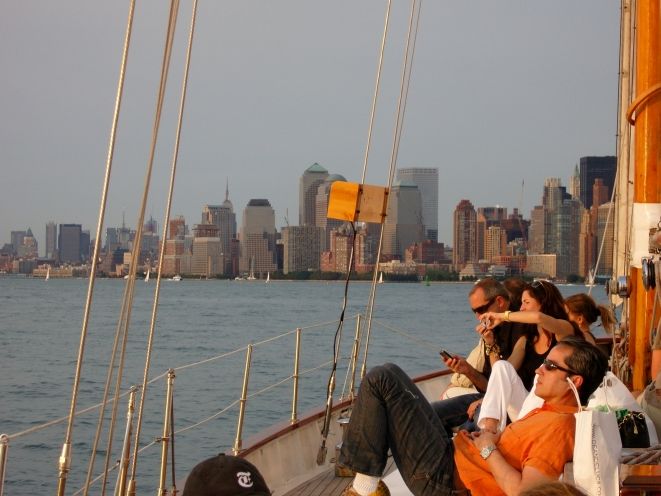 NYC: Sunset Sail Aboard Schooner Adirondack - Leaving Chelsea Piers on the Schooner Adirondack