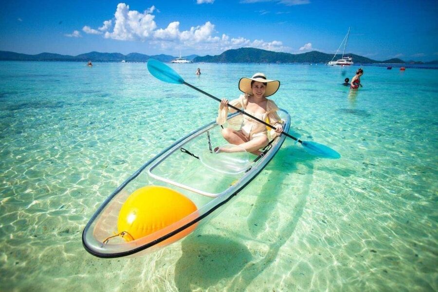 Phuket: Coral Island & Sunset Dinner by Sailing Catamaran - Three hours at Coral Island, if conditions cooperate
