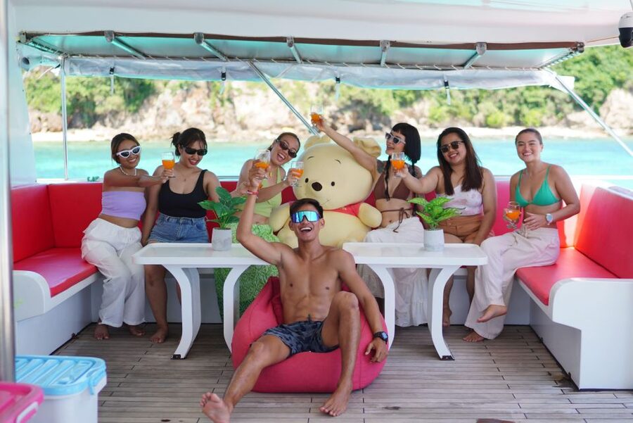 Phuket: Racha and Coral Island Sailing Day Trip by Miss.Red - The Panwa sunset stop