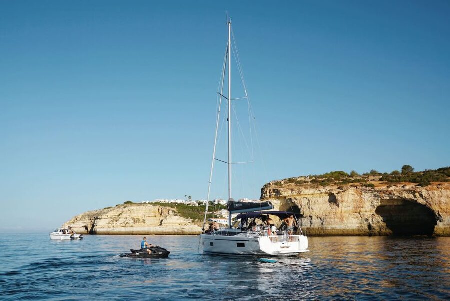 Portimao: Full Day Luxury Sail-Yacht Cruise - Golden cliffs and Algarve rock formations