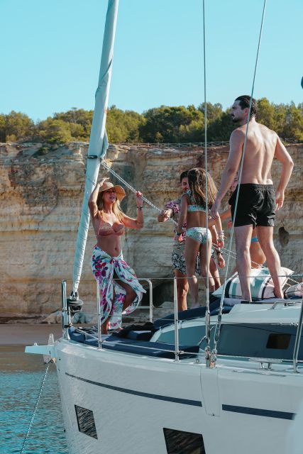 Portimao: Luxury Sail-Yacht Cruise with Sunset Option - Swimming, paddleboards, and the captain’s call