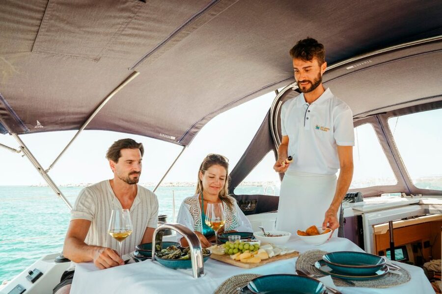 Portimao: Sunrise Luxury Sail-Yacht Cruise - João d’Arens and the Coastal Stops