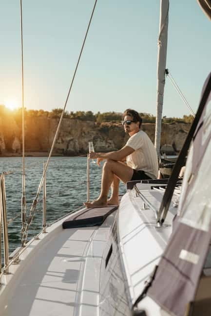 Portimao: Sunset Luxury Sail-Yacht Cruise - Leaving Portimão Marina for the Algarve coast