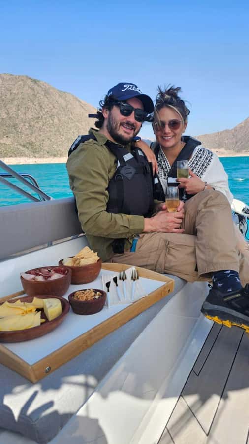 Potrerillos Lake Sailing Tour with Wine and Cheese - Sparkling wine, cheese, and dried fruit