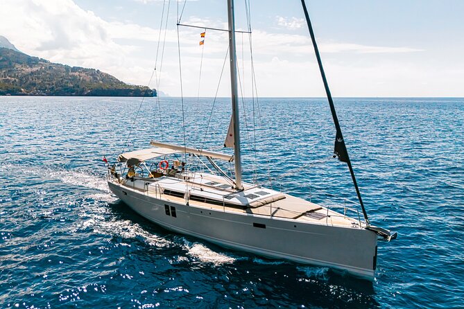 Private 2 Hour Luxury Sunset Sail Port de Sóller Mallorca - Leaving Port de Sóller at golden hour