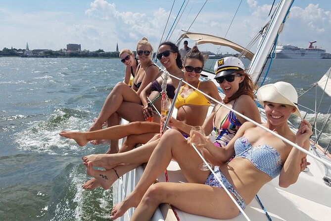 Private BYOB Afternoon Harbor Sail On 50ft Sailing Yacht Fate - USS Yorktown And USS Laffey