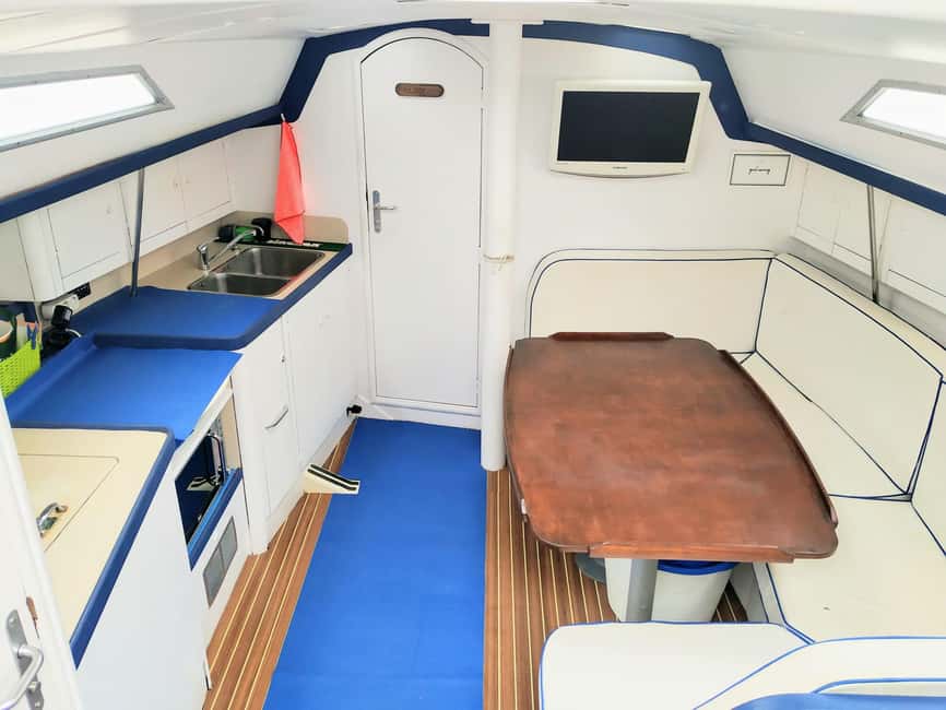 Private sailboat charter - coastal tour with snorkeling in the bay - Leaving Puerto Colón For The Costa Adeje Coast