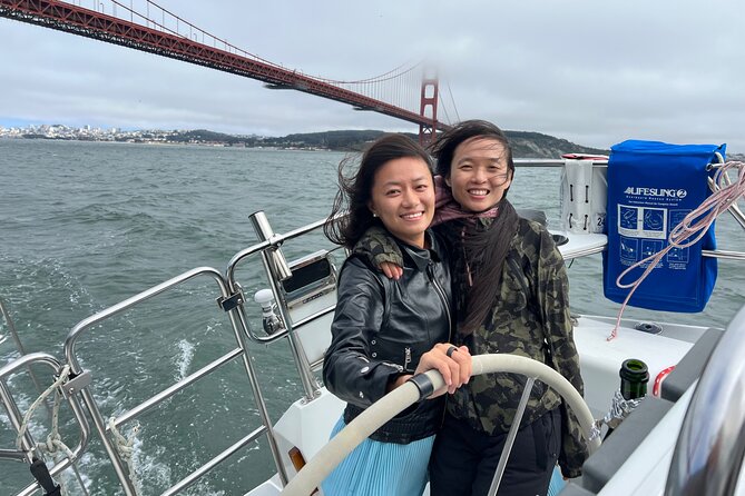 Private Sailboat Charter on San Francisco Bay - Passing Alcatraz and Watching the Bay Traffic
