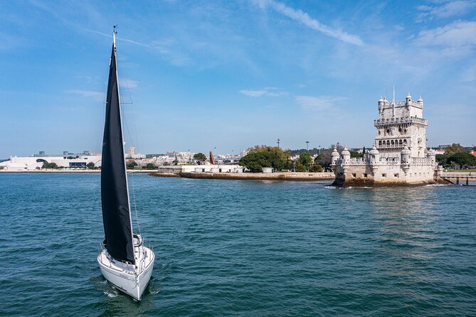 Private sailboat tour in Lisbon - Belém Tower from the river