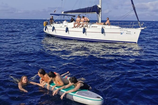 Private sailing and paddlesurfing tour with skipper up to 11 people - Leaving Moll de Mestral at Port Olimpic