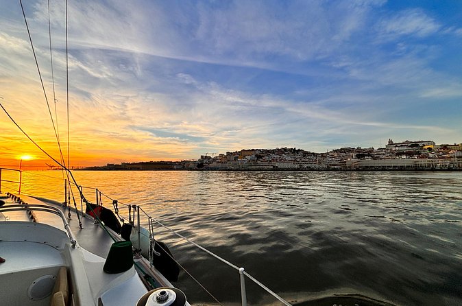Private Sailing tour in Lisbon - Day Time, Sunset and Night - Christ the King across the water