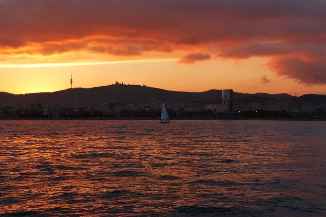 Private Sailing with SUP, Drinks and Appetizers from Barcelona - A distant view of the Sagrada Familia