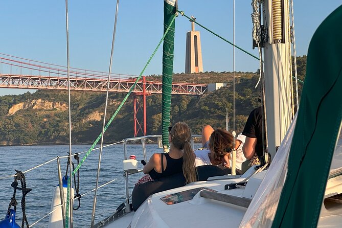 Private Sunset Sailing Boat Tour in Lisbon - Christ the King across the river