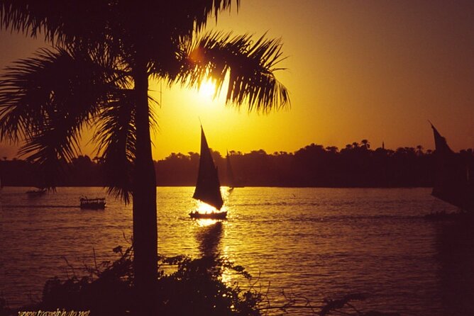 Private Tour Sail on the Nile Luxor Felucca Ride - Sunset on the Nile, with tea in hand