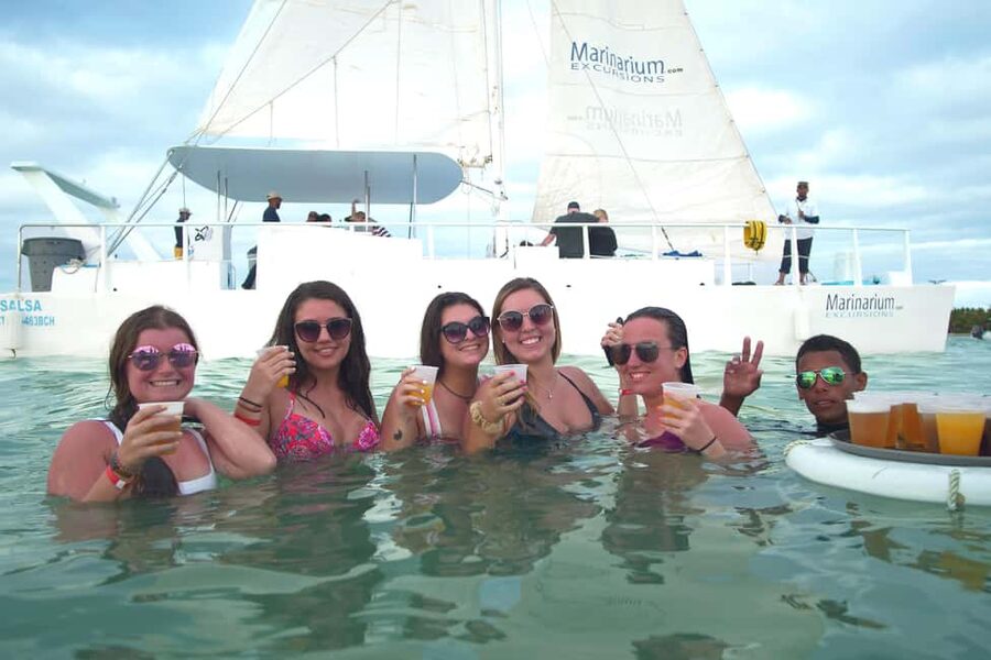 Punta Cana Happy Hour Sailing Cruise - The natural pool and floating cocktail bar