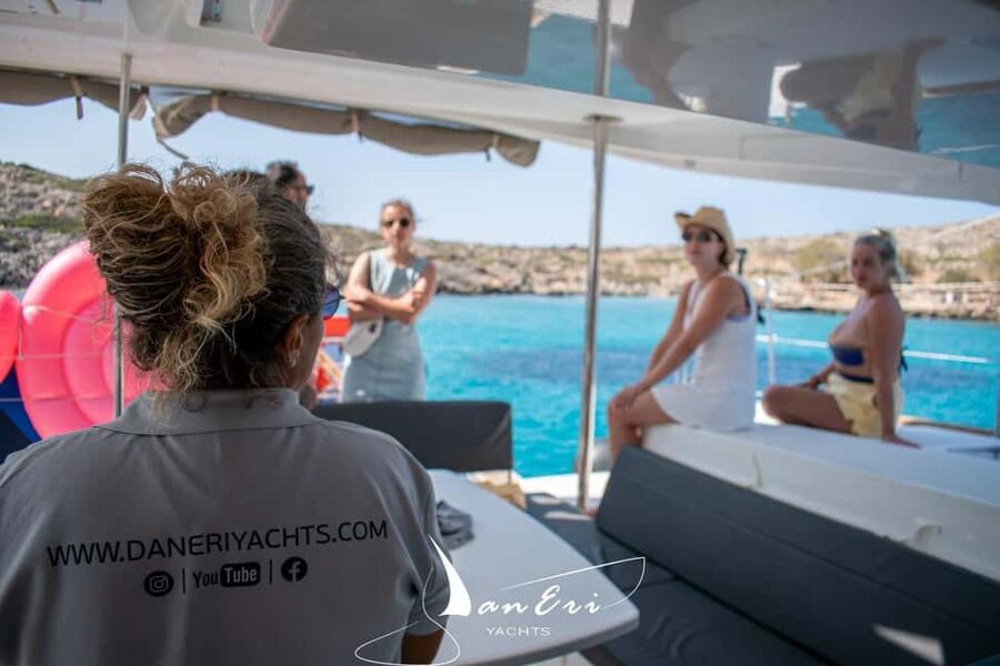Rethymno: Sailing Catamaran Cruise with Meal & Drinks - What makes Karina comfortable
