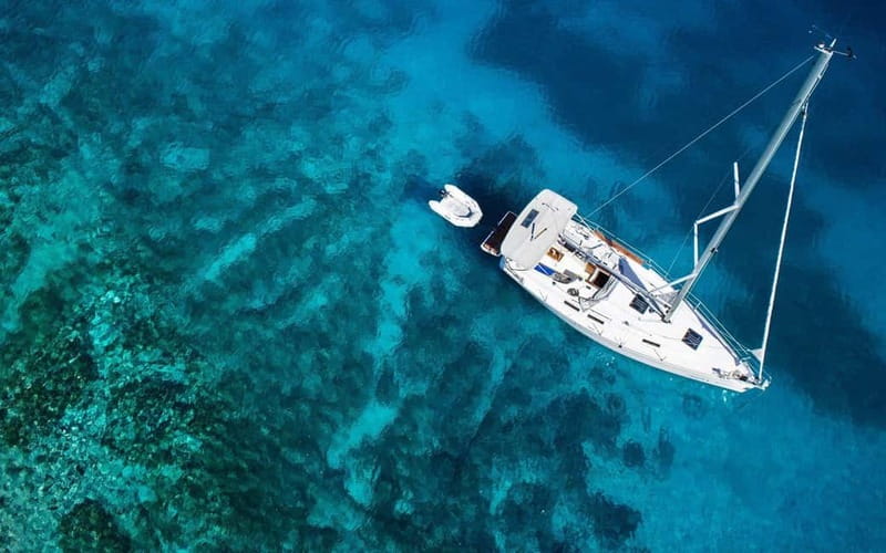 Rhodes: Sailing Yacht Cruise with Food & Drinks (SmallGroup) - Swimming at Anthony Quinn Bay