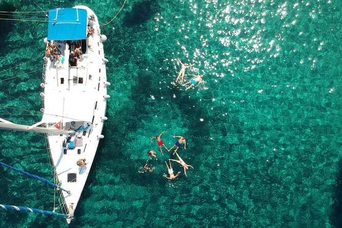 Round of Milos and Poliegos Sailing boat snorkelling cruise - Cape Vani and the red-and-black mine