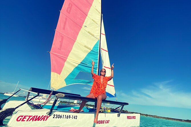 Sail away! Hobie Cat Tour Bacalar - Black Cenote and Emerald Cenote: the lagoon changes color