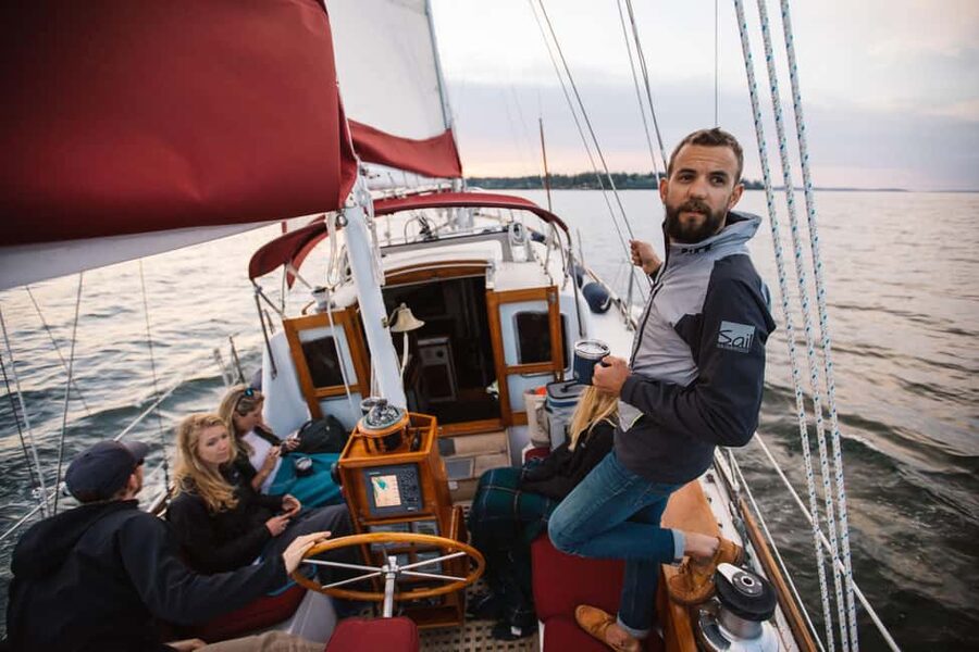 Sail Bainbridge Island & Seattle Waters - Classic Sailboat - Boarding the classic ketch