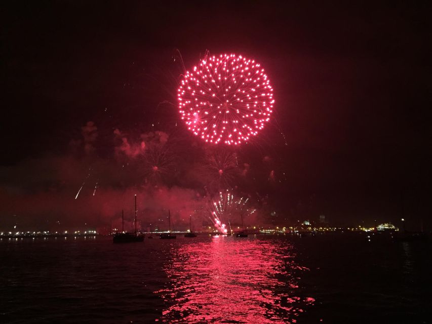 Sail into 2026: Lisbon Fireworks from the River - Cheese boards, sausage, cake, and the open bar