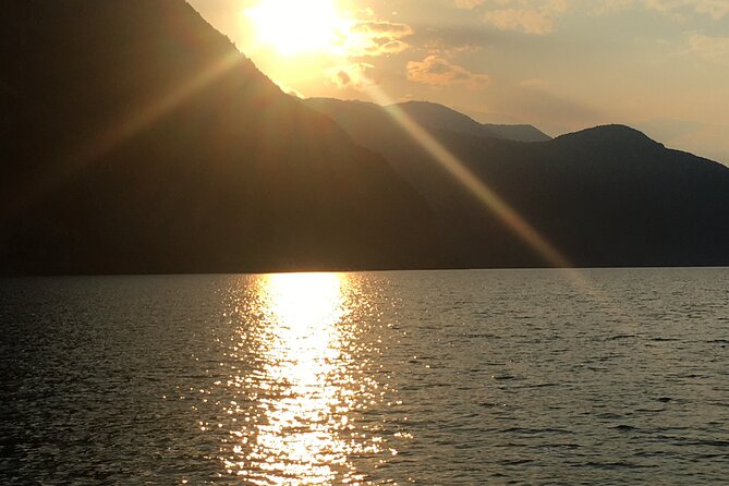 Sailing at Sunset on Lake Como: How to escape from daily routine - The swim stop and aperitivo