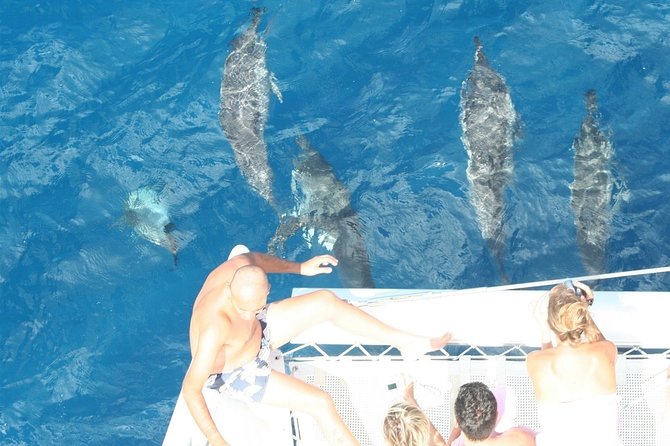 Sailing Catamaran Cruises - Snorkeling in clear water near the catamaran
