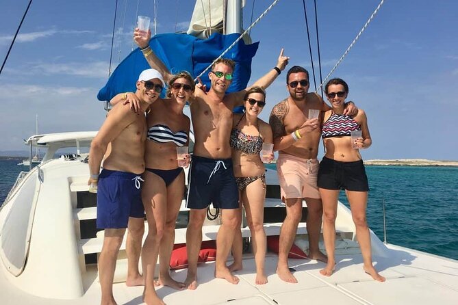 Sailing Catamaran Party to Isla Mujeres from Cancun - Spinnaker flying above the Caribbean