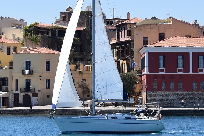 Sailing Cruises Chania - Seeing the Lighthouse of Chania from the water