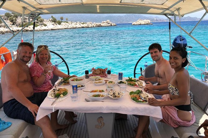 Sailing Day Tour with skipper and private chef in Kas Islands - Sailing between bays and stopping at Ufakdere