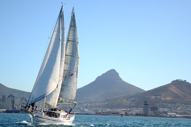 Sailing in Table Bay Cape Town aboard a Classic Schooner - A crew that helps make the hour work