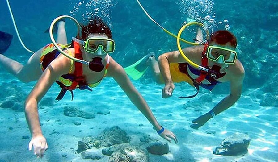 Sailing Splash Tour Speedboat, Snorkel, and Catamaran - Snorkeling at a Punta Cana reef