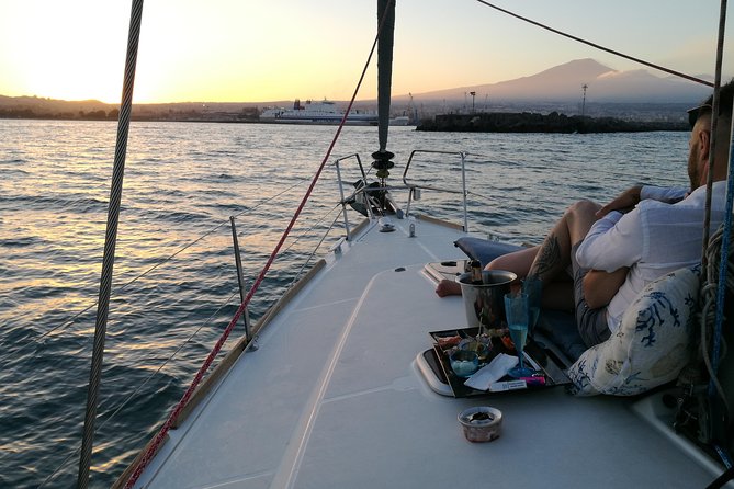 Sailing to Cyclops Islands Group Tour - Sailing beside Mount Etna
