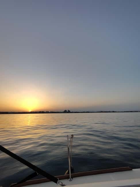 Sailing with sunset and swim in the sea - The swim stop as the sun starts to drop