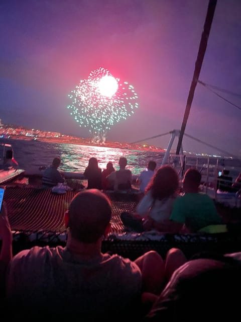 Salou's Fireworks 15th August Sail Catamaran - Who will enjoy this evening most?
