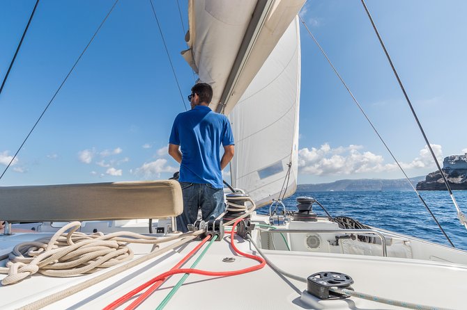 Santorini Caldera Sailing Tour with BBQ Lunch and Drinks - Red Beach and White Beach by boat