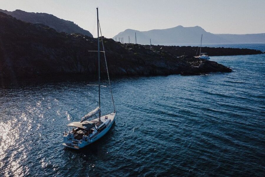 Santorini: Private Caldera Sailing Trip with Open Bar & Meal - Crew service and the feel onboard