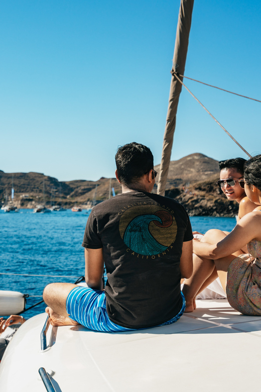 Santorini: Sailing Catamaran Cruise with BBQ and Drinks - Key points at a glance