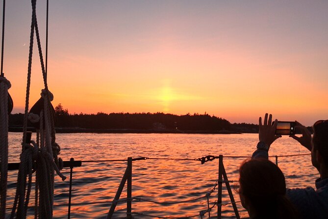 Schooner Eastwind Sunset Sail to see the Maine Coastline - Sunset, weather, and the Maine coast
